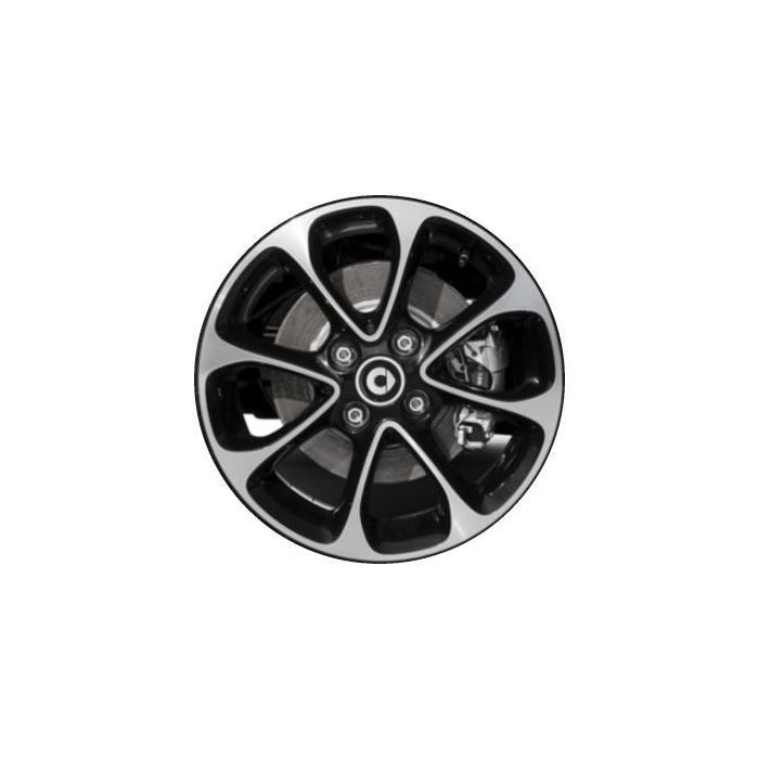 Smart Fortwo Wheel Rim Machined Black 85464 (F) Stock Factory OEM Replacement