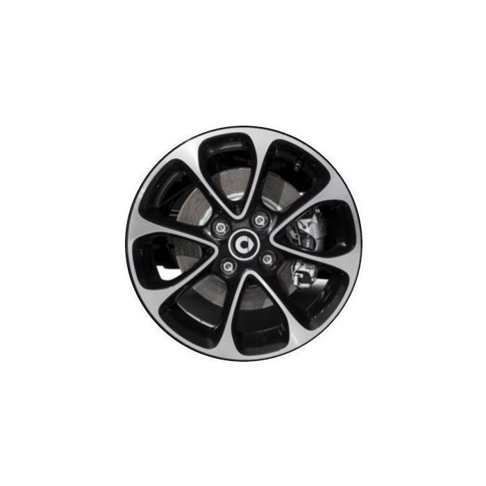 Smart Fortwo Wheel Rim Machined Black 85465 (R) Stock Factory OEM Replacement