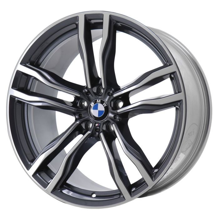 BMW X5m Wheel Rim Polished Grey 86194 (F) Stock Factory OEM Replacement