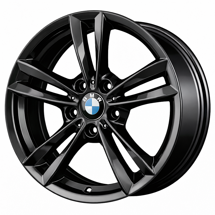 BMW 320i Wheel Rim Gloss Black 86266 (F) Stock Factory OEM Replacement