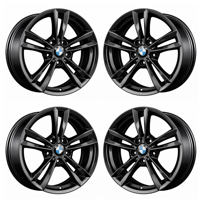 BMW 320i Exchange Wheels Set of 4-Exchange Rims Set of 4 Gloss Black 86266 (F)