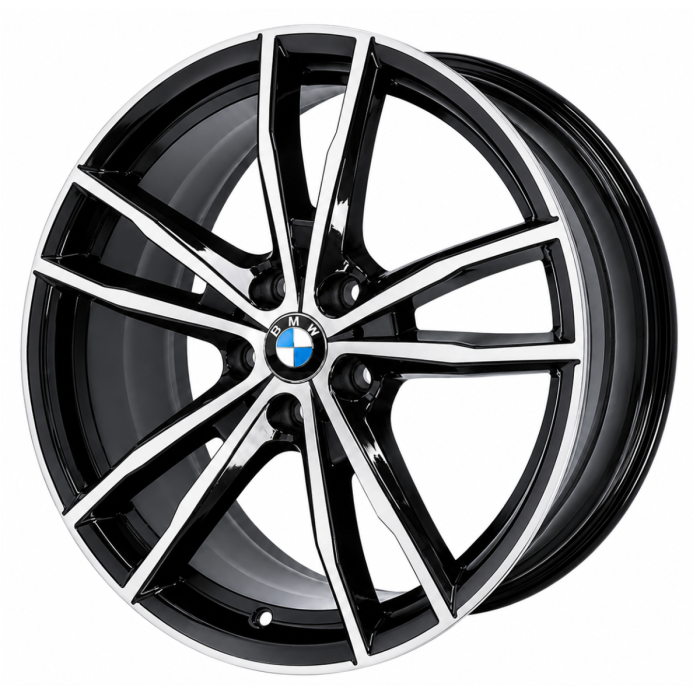 BMW 330i Wheel Rim Machined Black 86496 Stock Factory OEM Replacement