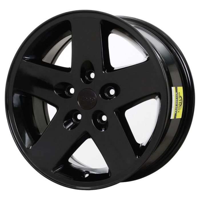 Jeep Wrangler Wheel Rim Gloss Black 9075 Stock Factory OEM Replacement