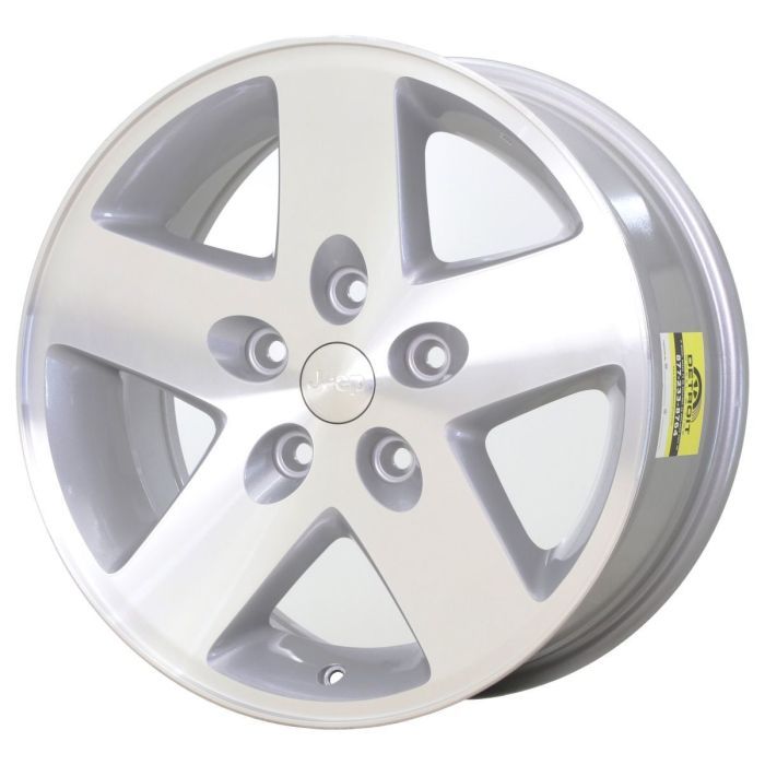 Jeep Wrangler Wheel Rim Machined Silver 9075 Stock Factory OEM Replacement