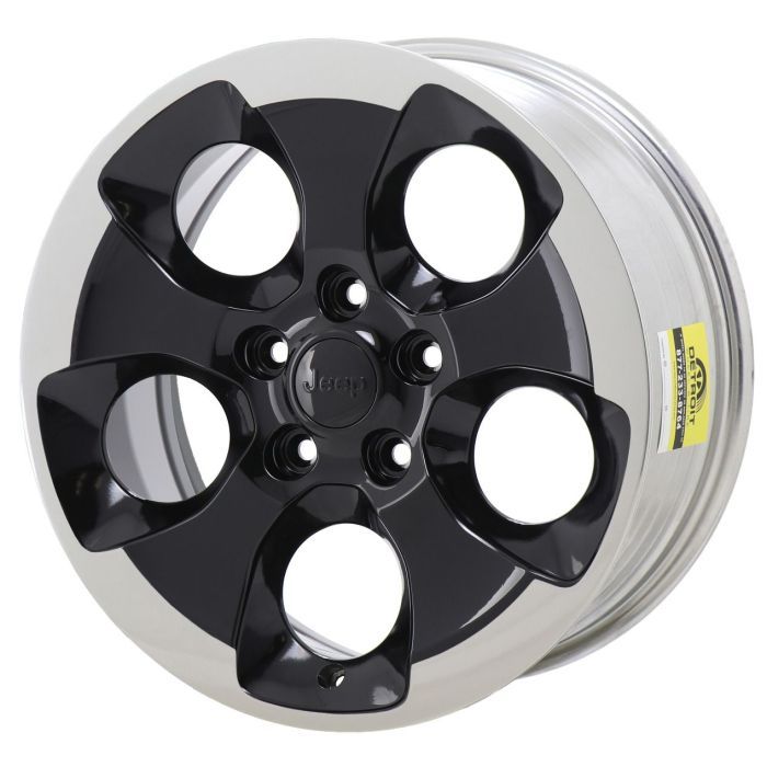 Jeep Wrangler Wheel Rim Polished Lip Black 9119 Stock Factory OEM Replacement