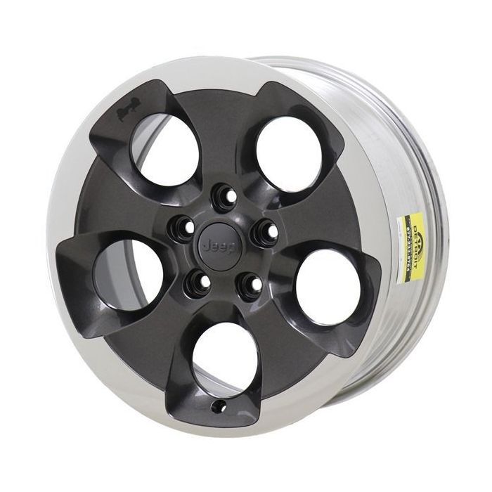 Jeep Wrangler Wheel Rim Polished Lip Grey 9119 Stock Factory OEM Replacement
