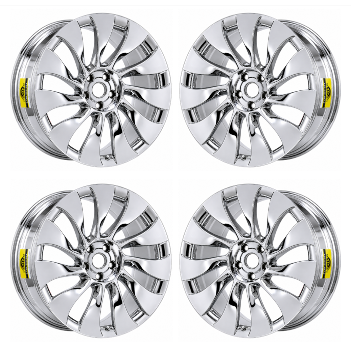 Tesla Model 3 Wheel Rim PVD Bright Chrome ALY95135 Stock Factory OEM Replacement
