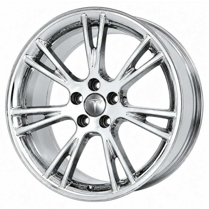 Tesla Model 3 Wheel Rim PVD Bright Chrome 96958 Stock Factory OEM Replacement