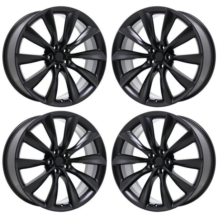 Tesla Model X Exchange Wheels Set of 4-Exchange Rims Set of 4 Satin Black ALY97771 (F)