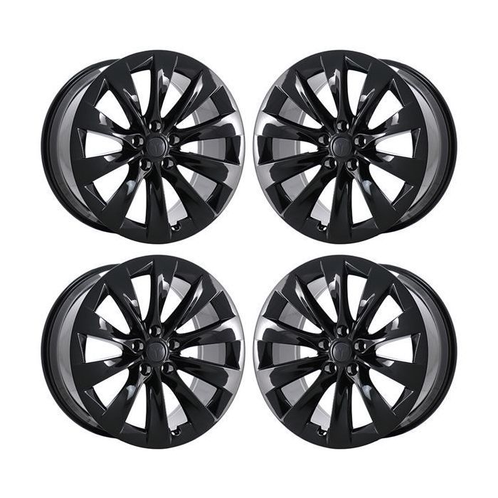 Tesla Model X Exchange Wheels Set of 4-Exchange Rims Set of 4 Gloss Black ALY97800 (F)