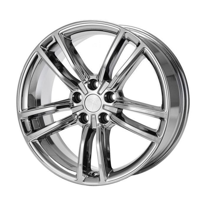 Tesla Model S Wheel Rim PVD Bright Chrome 98910 Stock Factory OEM Replacement