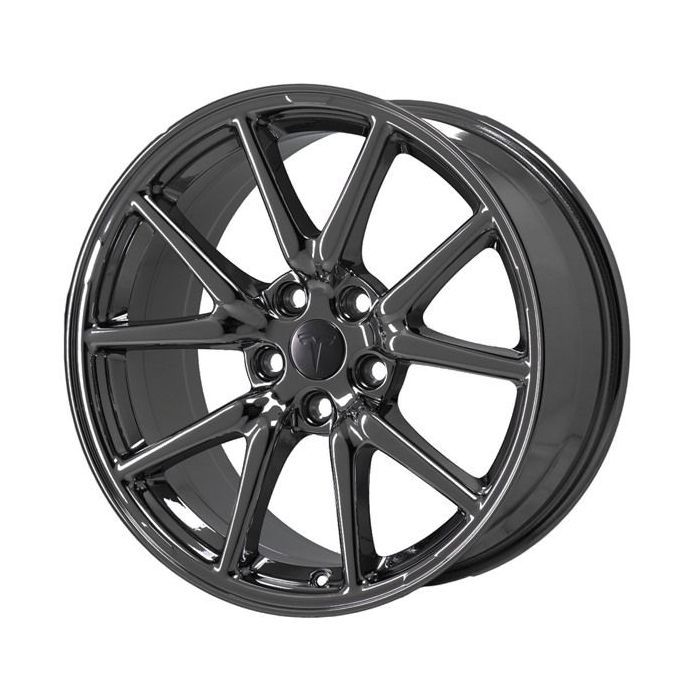 Tesla Model 3 Wheel Rim PVD Black Chrome ALY96276 Stock Factory OEM Replacement