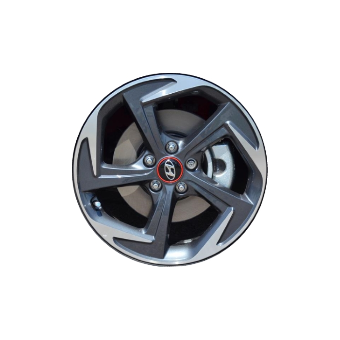 Hyundai Veloster Wheel Rim Machined Grey 70955 Stock Factory OEM Replacement