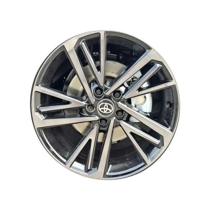 Toyota Camry Wheel Rim Machined Black-SM Clearcoat ALYTX045 Stock Factory OEM Replacement