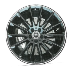 MERCEDES-BENZ CLS450 wheel rim GLOSS BLACK w/Machined Lip 85748 stock factory oem replacement