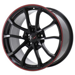 CHEVROLET CORVETTE wheel rim RED STRIPE GLOSS BLACK 5539 stock factory oem replacement