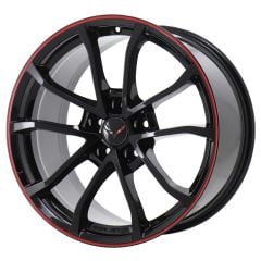 CHEVROLET CORVETTE wheel rim RED STRIPE GLOSS BLACK 5538 stock factory oem replacement