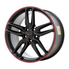 CHEVROLET CORVETTE wheel rim RED STRIPE BLACK SATIN 5635 stock factory oem replacement