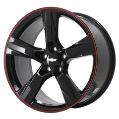 CHEVROLET CAMARO wheel rim RED STRIPE GLOSS BLACK 5764 stock factory oem replacement