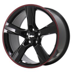 CHEVROLET CAMARO wheel rim RED STRIPE SATIN BLACK 5764 stock factory oem replacement