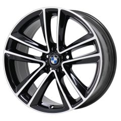BMW 640i wheel rim MACHINED BLACK 86276 stock factory oem replacement