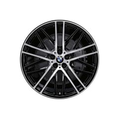 BMW 640i wheel rim MACHINED BLACK 86292 stock factory oem replacement