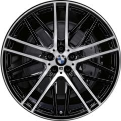 BMW 640i wheel rim MACHINED BLACK 86290 stock factory oem replacement