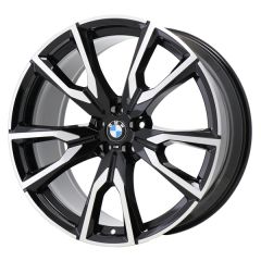 BMW X7 wheel rim MACHINED BLACK ALY96472 stock factory oem replacement