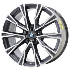 BMW X7 wheel rim MACHINED GREY ALY96594 stock factory oem replacement