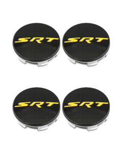 SRT Center Cap (Gloss Black-Yellow Jacket-Text)