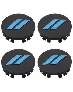Mopar (Slash) Center Cap (Satin Black-B5 Blue Emblem)