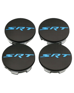SRT Center Cap (Satin Black-B5 Blue-Text)