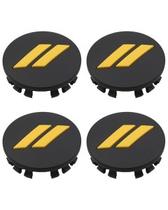 Mopar (Slash) Center Cap (Satin Black-Yellow Jacket Emblem)