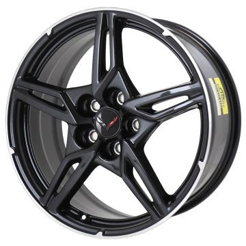 Chevrolet Corvette Wheel Rim Machined Black 14008 (R) Stock Factory OEM Replacement