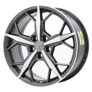 Chevrolet Corvette C8 Wheel Rim Machined Grey 14012 (R) Stock Factory OEM Replacement
