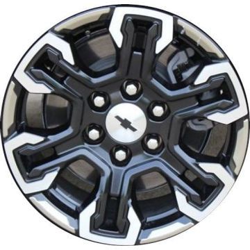 Chevrolet Silverado 1500 Wheel Rim Machined Black-Beige 14089 Stock Factory OEM Replacement