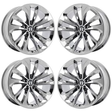 Bentley Bentayga Wheel Rim PVD Bright Chrome 17BENTAYGA21 Stock Factory OEM Replacement