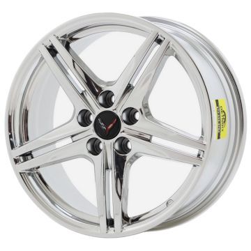 Chevrolet Corvette C8 Wheel Rim PVD Bright Chrome 24C8-19 (F) Stock Factory OEM Replacement