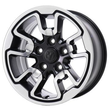 Dodge Ram 1500 Wheel Rim Machined Black 2553 Stock Factory OEM Replacement