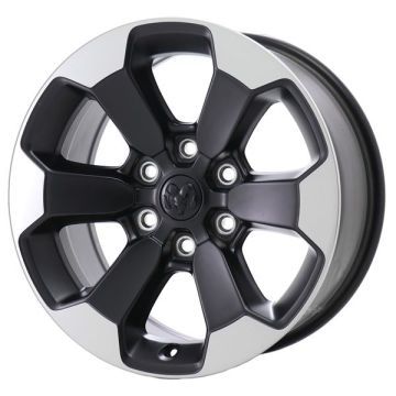 Dodge Ram 1500 Wheel Rim Machined Lip Black 2671 Stock Factory OEM Replacement