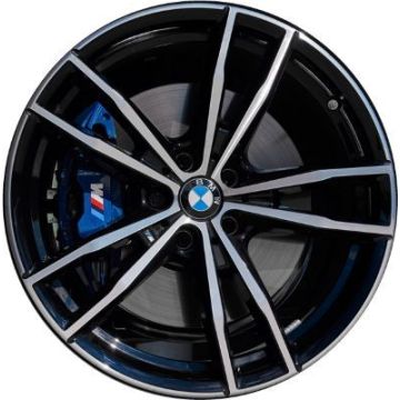 BMW 330i Wheel Rim Machined Black 86496 Stock Factory OEM Replacement