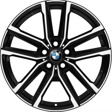 BMW 230i Wheel Rim Machined Black 86156 (F) Stock Factory OEM Replacement