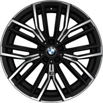 BMW 530e Wheel Rim Machined Black 86160 (F) Stock Factory OEM Replacement