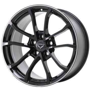 Chevrolet Corvette Wheel Rim Machined Lip Black 5599 (R) Stock Factory OEM Replacement