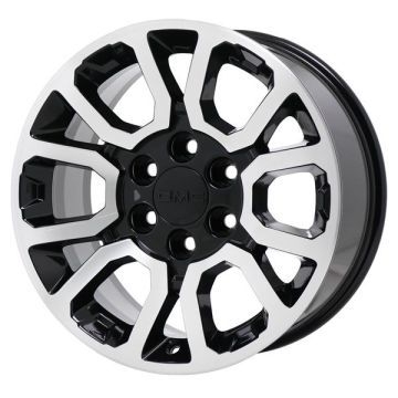 GMC Sierra 1500 Wheel Rim Machined Black 5649 Stock Factory OEM Replacement