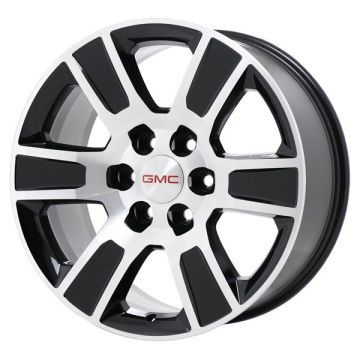 GMC Sierra 1500 Wheel Rim Machined Black 5650 Stock Factory OEM Replacement