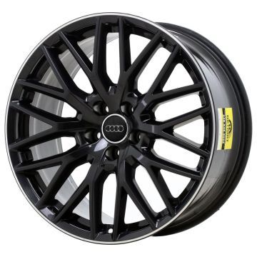 Audi A4 Wheel Rim Machined Lip Black 59068 Stock Factory OEM Replacement