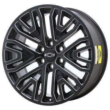 Chevrolet Silverado Wheel Rim Machined Black 5906 Stock Factory OEM Replacement