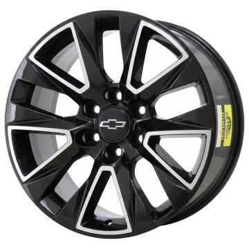 Chevrolet Silverado 1500 Wheel Rim Machined Black 5919 Stock Factory OEM Replacement