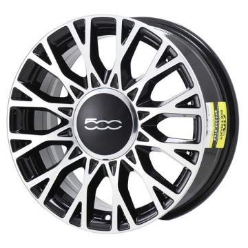 Fiat 500 Wheel Rim Machined Black 61666 Stock Factory OEM Replacement
